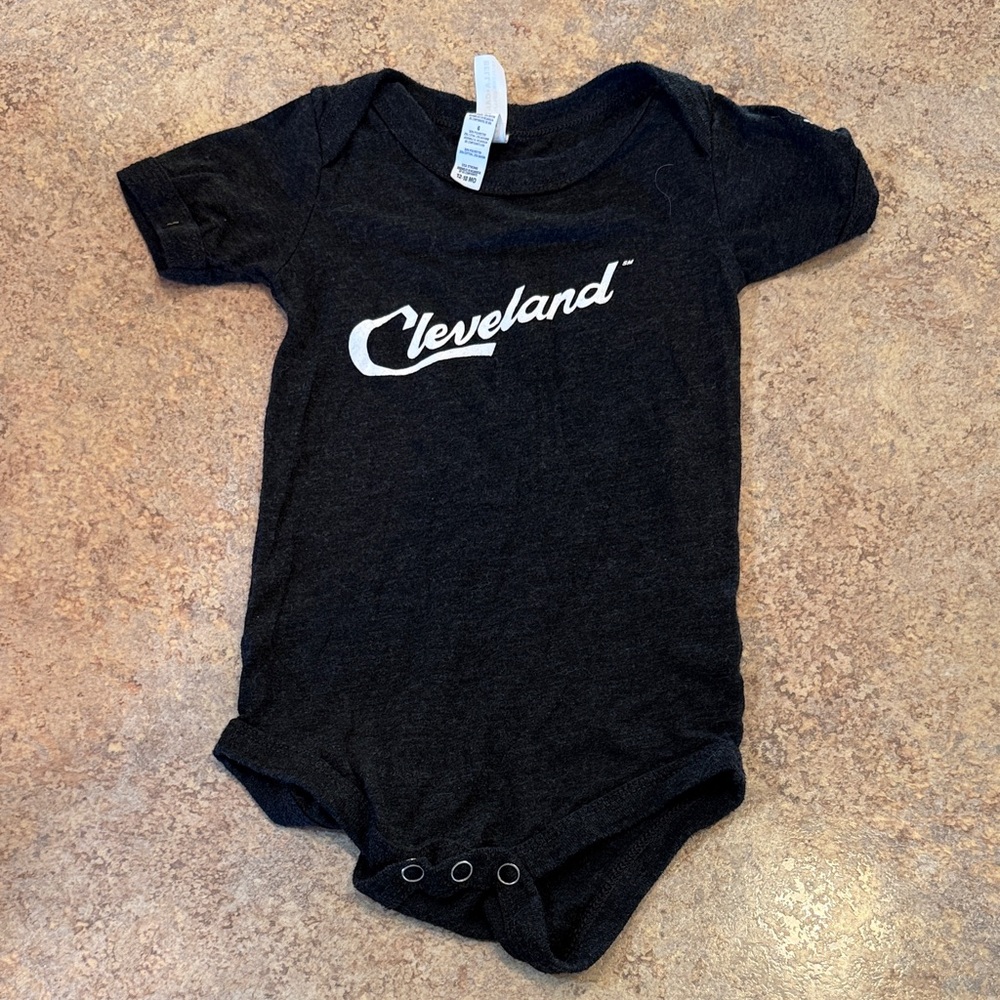 Bella Canvas Black Kids Bodysuit with White Print